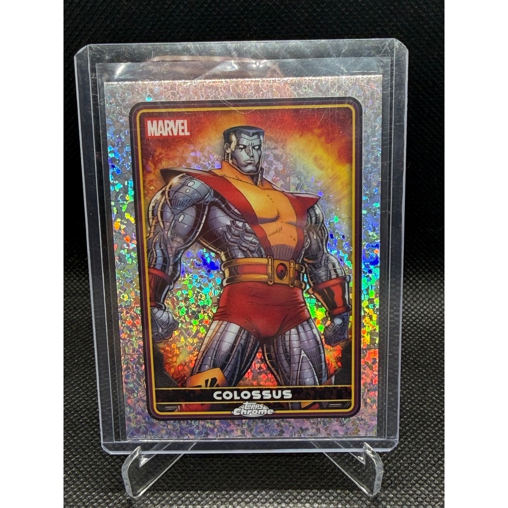 2025 Topps Chrome Marvel Deadpool Colossus Cracked Ice Refractor NM+ SC572